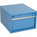 Global Industrial Steel Drawer, 17-1/4inW x 20inD x 12inH, Blue 606958BL